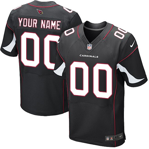 Men's Elite Nike Jersey Black Alternate - Customized NFL Arizona Cardinals